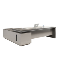 Bureau de direction en bois massif, un bureau d'ordinateur simple pour une personne pour les patrons ou les meubles de bureau exécutif