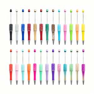 DIY Beaded Ballpoint Pens with Glittering Rhinestones, Multicolor Starry Design, Creative Craft Gift for All Ages - Product Image 1