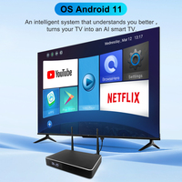 Boîtier décodeur TV intelligent OEM 4K 4GB32GB Android 11 ZX4 Amlogic S905X4 Quad Core WiFi 6 BT 5.2 Lecteur multimédia Home Cinéma Vidéo