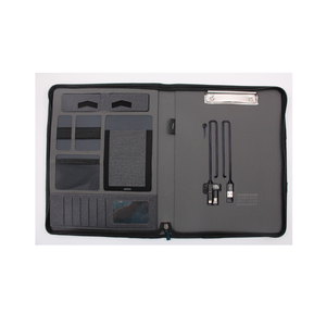 Porte-documents multifonctionnel NAIFEI avec batterie externe 8 000 mAh, charge sans fil 10 W, clé USB 16 Go, organiseur en cuir de luxe - Product Image 4
