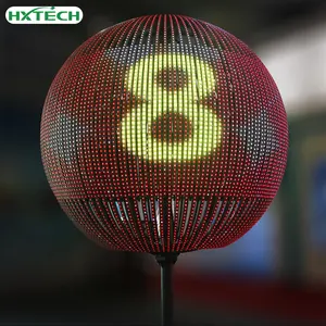 HXTECH Indoor LED display 360 degree Rotating High refresh rate LED Ball Display P1.875mm OEM Diameter ball LED screen