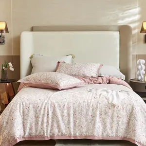100% Tencel Bedding Lyocell 200TC bed sheet sets Cooling 4Pcs luxury bedding set Tencel duvet cover set