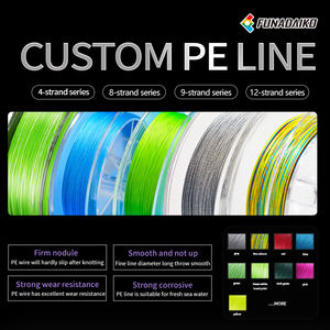 สายเบ็ดตกปลาถัก Funadaiko Custom PE 4X 8X 9X 12X สายมัลติ<span class=keywords><strong>ฟ</strong></span>ิลาเมนต์สำหรับปลา<span class=keywords><strong>คา</strong></span><span class=keywords><strong>ร์</strong></span>พ คุณสมบัติลอยน้ำ - Product Image 5