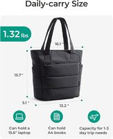 Sac fourre-tout léger et matelassé avec compartiments, sac à bandoulière, sac à main pour les voyages, le travail, la salle de sport |   Léger, moelleux, idéal pour les voyages et le travail