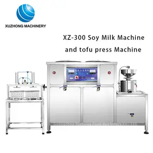 Máquina de processamento de grãos multifcuncional, linha de produção de leite de soja, leite tofu fazendo máquina de tofu de leite soya