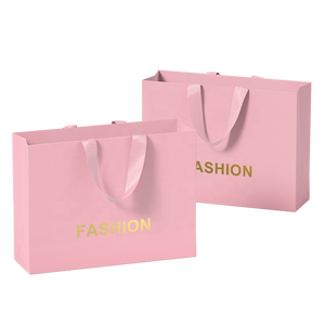 Custom Logo Metallic Gold Foil & Pink Paper <b>Bags</b> with Personalized <b>Bridesmaid</b> <b>Gifts</b> Design - Product Image 2