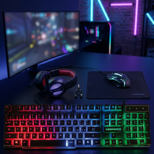 Combo 5-in-1 Buyer X: Tastiera Meccanica da Gaming con 104 Tasti Retroilluminati RGB LED, Mouse Cablato Impermeabile, Interfaccia USB Programmabile - Product Image 3