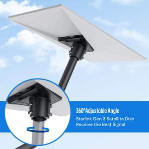 <strong>Starlink</strong> Gen 3 V4 Pipe Adapter Aluminium Alloy Stand Adapter Mounting for Weatherproof Sturdy Ground Mount Kit Accessories - Product Image 3