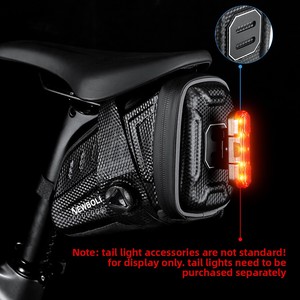 Sacoche de selle de vélo de route, sacoche arrière rigide et étanche avec verrou rotatif, 1,5-2,5 L, matériau EVA - Product Image 4