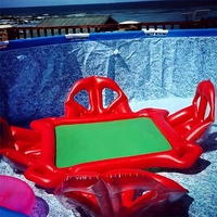 Table de jeu flottante gonflable en PVC pour Mahjong avec porte-gobelets pour la piscine