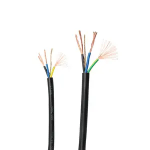 Kabel Timah Guangdong Arus Kabel Nama Merek Kabel Konduktor RVV 2X0.5Mm 2 Core Kabel Daya Kumparan Kawat Tembaga
