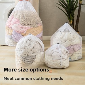 Sacchetto per Bucato in Rete di Nylon con Cordoncino, Protezione Rinforzata, Grande Borsa per Pulizia, Moderno Stock all'Ingrosso - Product Image 3