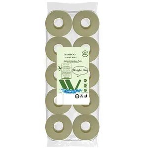 Fabrikant Oem 3-laags Bambo Toiletpapier Engelse Verpakking Kern Badkamer Tissuepapierrol