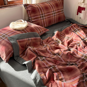 Parure <span class=keywords><strong>de</strong></span> lit hôtelière quatre pièces en <span class=keywords><strong>coton</strong></span> pur jacquard <span class=keywords><strong>double</strong></span> couche 300 fils, écologique, confortable et <span class=keywords><strong>de</strong></span> haute qualité – Magnifique - Product Image 5