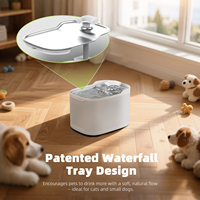 Fontaine d'eau pour chats OEM 2,5 L Fontaine d'eau potable automatique pour animaux de compagnie en acier inoxydable Fontaine d'eau pour chats