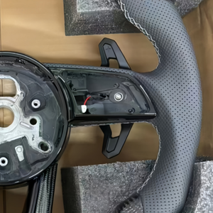 Volant de voiture en fibre de carbone personnalisé avec chauffage intégré pour <span class=keywords><strong>Audi</strong></span> A4 B8 A6 C7 TTS Q3 Q8 RS5 RS6, volant modifié - Product Image 3