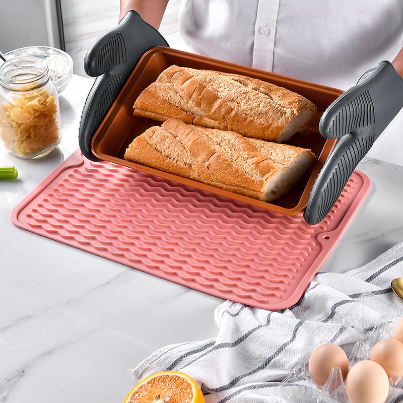 2023 New Arrivals Kitchen Gadgets Easy to Drain and Clean Silicone Mat For Sink Silicone Dish Sink Drying Mat