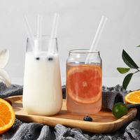 Pailles en plastique transparent pour boba/smoothie, emballage individuel, 0,45 po x 9 po |   Grands pailles jetables pointues de type Jumbo pour Bubble Tea