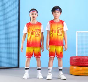 Sudadera de baloncesto con logotipo de nuevo diseño personalizado, conjuntos de uniformes ligeros y suaves para niños, talla grande de verano para escuela primaria - Product Image 2