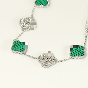 Pulsera de cadena con dijes de trébol múltiple para mujer, ajustable, joyería de moda, regalo - Product Image 4