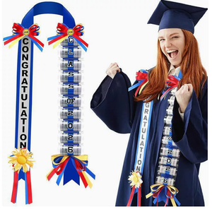 DAMAI Saison de remise des diplômes 2026 – Collier tressé fait main haut de gamme en acrylique brillant multicolore – Meilleures ventes - Product Image 3