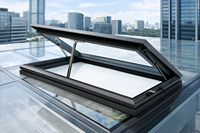 Système de fenêtre de toit trapézoïdale en aluminium automatique de grande taille au design moderne avec garantie de 3 ans