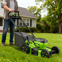 Tondeuse à gazon sans fil Vertak 40V sans balais, tondeuse à gazon électrique avec sac à herbe et hauteur de coupe réglable pour l'entretien des pelouses de jardin