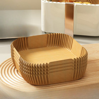 Doublures de cuisson en papier pour friteuse à air carrée jetable de haute qualité à usage industriel pour emballage imprimé enduit en gros