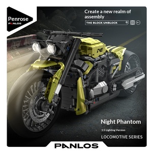 Panlos 672001-10 Night <span class=keywords><strong>Bking</strong></span> Blocs de construction de moto à assembler, jouets et décorations - Product Image 1