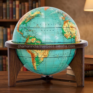 Mapa del Mundo Chamanico Antiguo de la India con Soporte de Mesa, de PVC, Plástico y Metal, para Geografía, en Varios Tamaños - Product Image 3