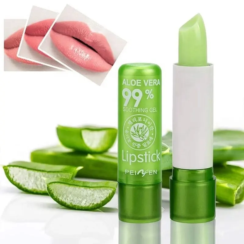 Moisture Lip Balm Long-Lasting Natural Aloe Vera Lipstick Color Mood Changing Long Lasting Moisturizing Lipstick Anti Aging