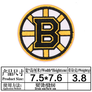 แผ่นป้ายปักลายทีมกีฬาเบสบอลทีมฮ็อกกี้น้ำแข็งสำหรับตกแต่งแบบอเมริกันสินค้าออกใหม่ - Product Image 4