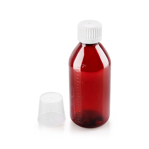Botella de Plástico para Pociones de 200 ml (6.6 oz), Botella de PET Ámbar para Jarabe para la Tos con Tapa a Prueba de Niños y Segura para Líquidos Médicos - Product Image 5