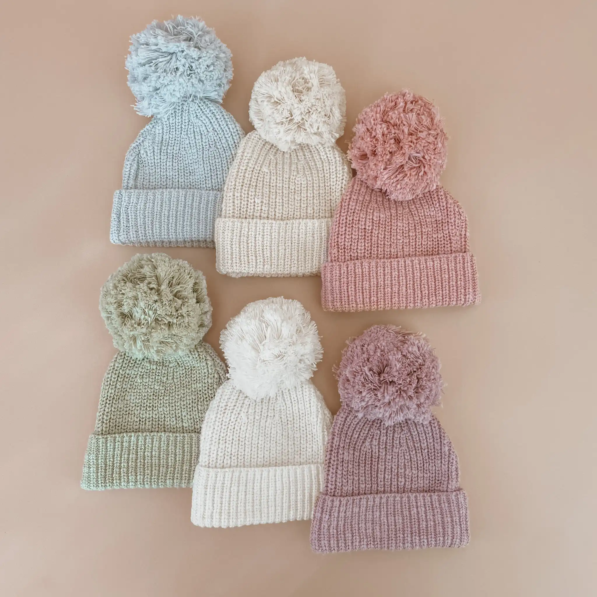 Gorro de lana cálido para bebé recién nacido de invierno, gorro de moda de Color sólido para niños, gorro de punto para niños pequeños