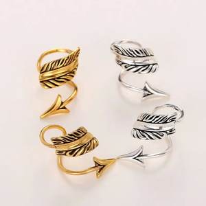 Pendientes de Pluma Dorada E2699, Aleación de Zinc, Joyería de Moda Unisex - Product Image 5