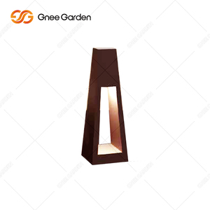 Caja DE LUZ DE ACERO Corten, bolardo de luz de césped, pilares exteriores, jaula de bolardo de luz de jardín - Product Image 6