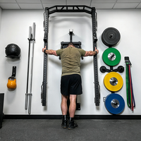Rack de musculation mural pliable avec barre de traction, équipement multifonctionnel d'entraînement de force pour la maison et la salle de sport intérieure