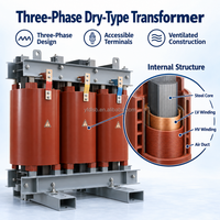Transformateur de type sec, transformateur de puissance triphasé pour applications industrielles, commerciales et utilitaires