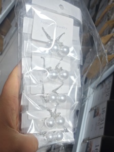 Anting-anting gantung zircon mutiara alloy, desain simpel modis, terlaris lintas negara, nuansa mewah elegan, anting wanita mewah ringan. - Product Image 6