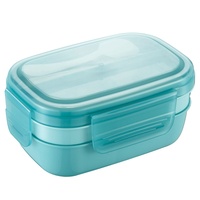 Cross-border lunchbox voor kinderen, luchtdichte fruit- en saladebox, magnetronbestendig, plastic, drielaags