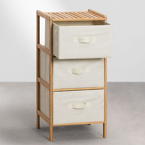 Étagère <span class=keywords><strong>de</strong></span> <span class=keywords><strong>rangement</strong></span> multifonctionnelle en <span class=keywords><strong>bambou</strong></span> durable à 3 niveaux, moderne, pour salon, entrée, <span class=keywords><strong>salle</strong></span> <span class=keywords><strong>de</strong></span> <span class=keywords><strong>bain</strong></span>, cuisine, <span class=keywords><strong>rangement</strong></span> <span class=keywords><strong>de</strong></span> fournitures diverses - Product Image 5