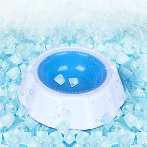 Gel pendingin makanan hewan peliharaan mewah grosir mangkuk pendinginan makanan hewan peliharaan mangkuk air anjing antitumpah mangkuk pendingin cepat kucing - Product Image 1