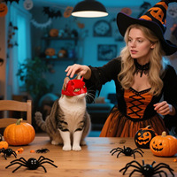 Masque et casque fantaisie Diable Rouge pour chien et chat, idéal pour Halloween, accessoire photo et déguisement de fête - Vente chaude