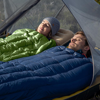 Couverture de camping compacte et légère en duvet, 300g de garnissage, portable, pour les matchs au stade et les courts séjours en camping