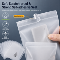 Sacs à fermeture éclair en CPE givré avec logo personnalisé OEM, pochettes protectrices translucides mates pour chaussettes, chaussures, accessoires électroniques