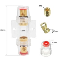 Haute capacité cuivre voiture Audio AGU fusible Tube 10*38 amplificateur de puissance verre fusible doublure Transparent avion Base Subwoofer fusible