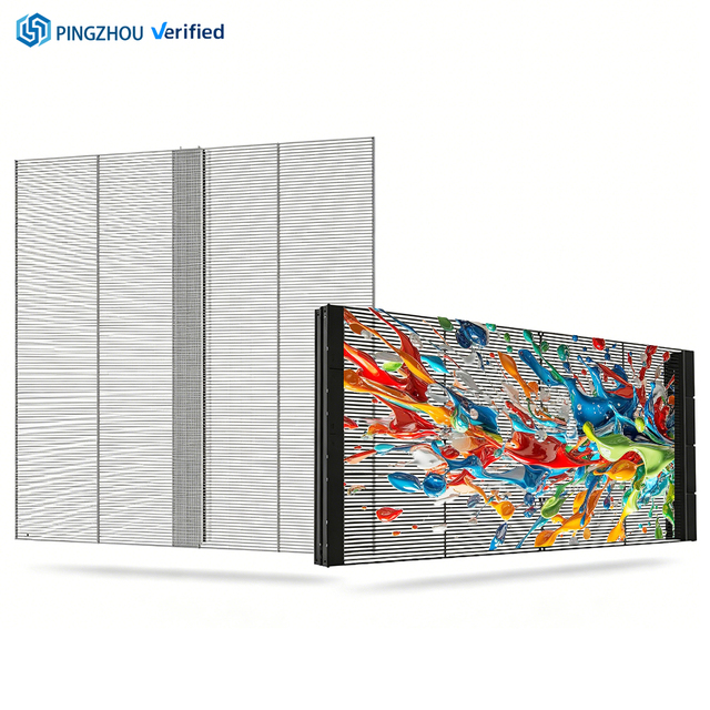 P3.91 IP65 Video Wall Film High Brightness LED Panel Specialty Store Glass Display Window Advertisement Transparent Screen 5