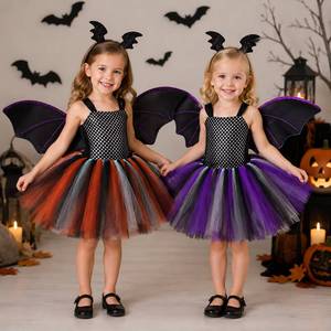 Disfraz de Murciélago para Niñas, Vestido de Tutú para Halloween, Traje sin Mangas para Cosplay, Ideal para Fiestas de Disfraces y Actuaciones Escénicas - Product Image 1