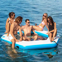 Flotador de hamaca de agua inflable de muelle de malla Circular de gran oferta con accesorios