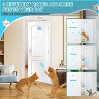 Juguete para mascotas OEM ODM, juguete colgante para gatos con adhesivo para puerta, ratón de peluche multien movimiento para proveedores mundiales de artículos para mascotas